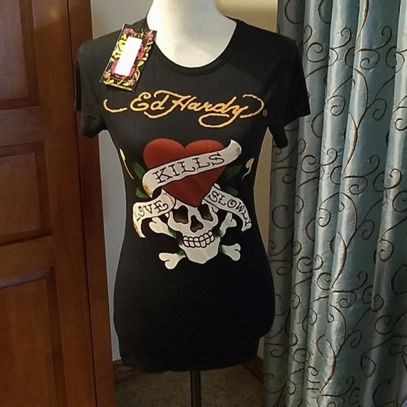 Ed Hardy Tops - ⬇️SALE! Ed Hardy "Love Kills Slowly" tee